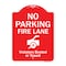 Signmission No Parking Fire Lane Violators Booted Or Towed Heavy-Gauge Aluminum Sign, 24" x 18", RW-1824-9962 A-DES-RW-1824-9962 - alternate 1